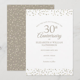 30e Anniversaire de Mariage Cartes de Pré-annonce