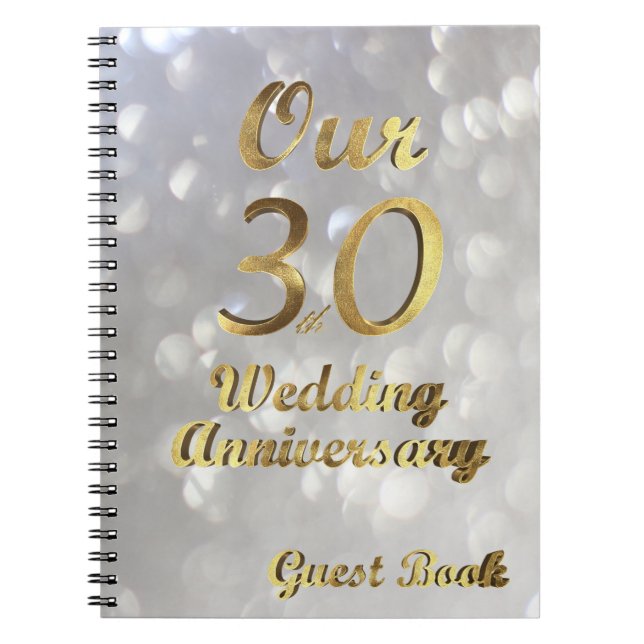 30e anniversaire du Mariage Livre d'or blanc (Devant)