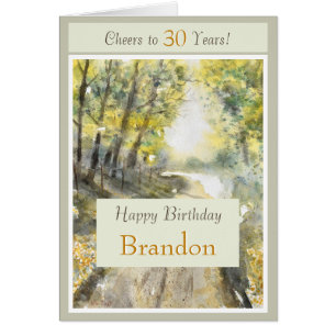 30e anniversaire heureux Personnaliser la carte de