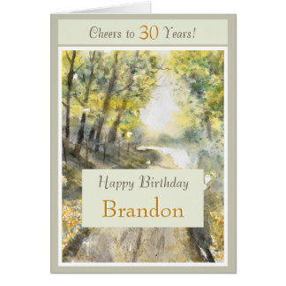 30e anniversaire heureux Personnaliser la carte de