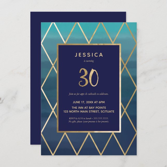 30e anniversaire Invitation - 30e anniversaire élé (Devant / Derrière)