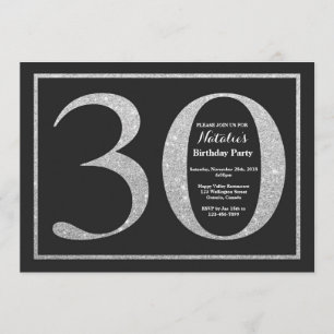 30e anniversaire Invitation Parties scintillant d'