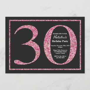 30e anniversaire Invitation Parties scintillant ro