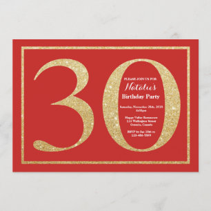 30e anniversaire Invitation Parties scintillant ro