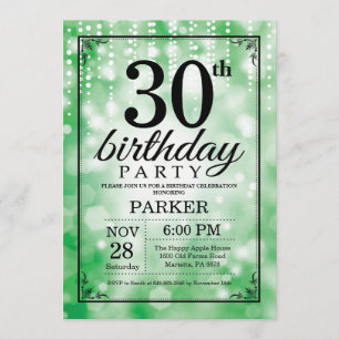 30e anniversaire Invitation Parties scintillant ve