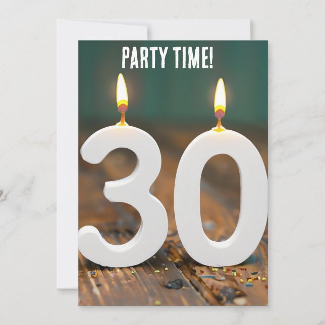 30E ANNIVERSAIRE INVITATIONS DU PARTI PERSONNALISÉ (Devant)