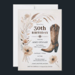 30e anniversaire Invitations Rustic Cowgirl Floral<br><div class="desc">Célébrez le grand 3-0 en style avec ces charmants Rustic Cowgirl 30th Birthday Invitations. Idéal pour une fête à thème country western, ces invitations numériques présentent un joli design floral rustique et des bottes de cowboy, donnant le ton pour une fête amusante et festive. Que vous planifiez une fête d'anniversaire...</div>