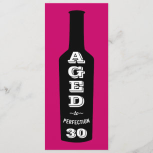 30e anniversaire Invitations Vin vieilli à la perf