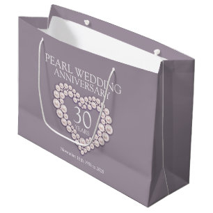 30e anniversaire mariage perle sac cadeau photo