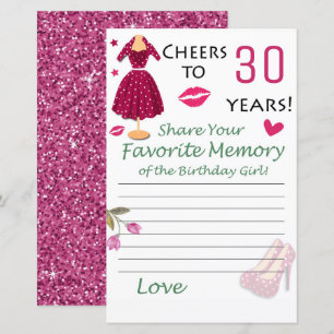 30e anniversaire Mémoire préférée de la fille anni