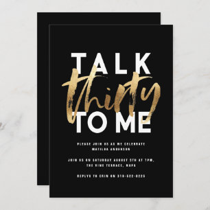 30e anniversaire or élégant moderne script simple