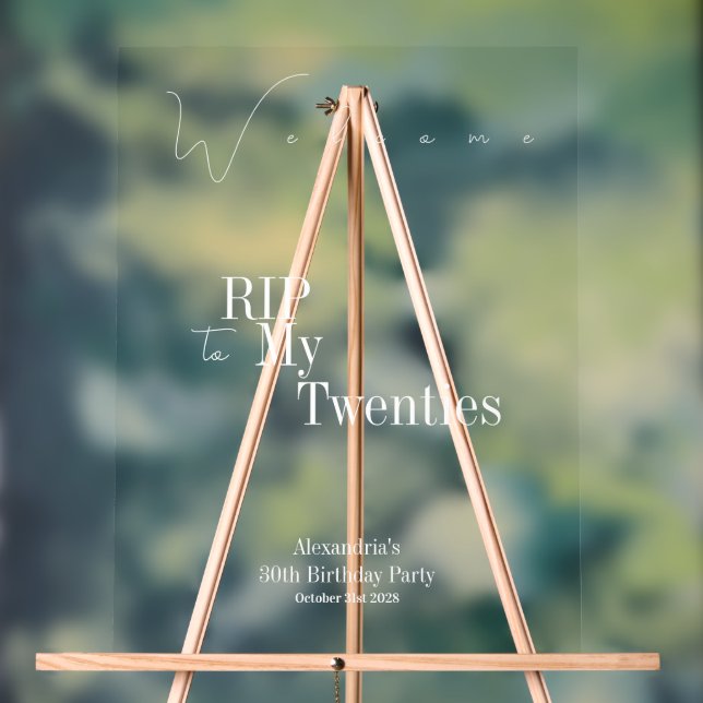 30e anniversaire RIP 20s Affiche de bienvenue de f (Neutre)