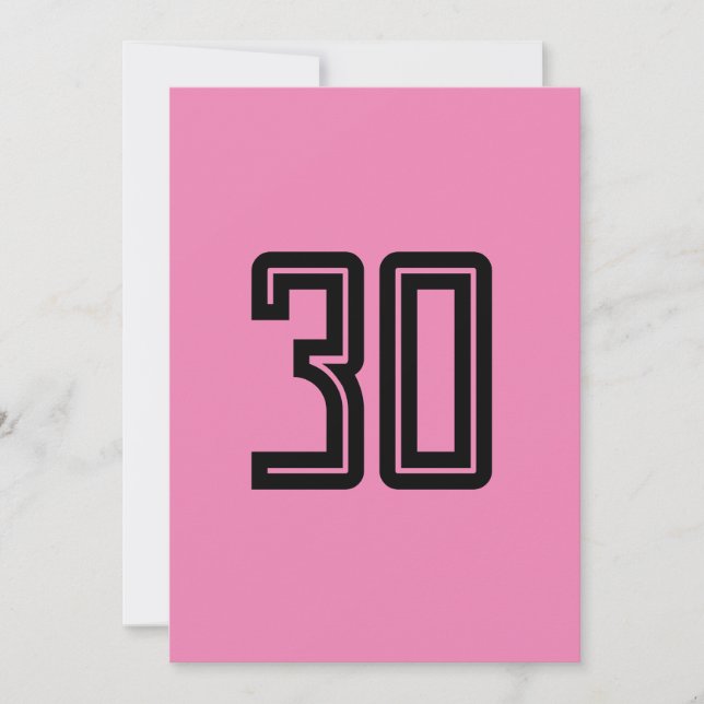 30E ANNIVERSAIRE SIMPLE ROSE INVITATION PERSONNALI (Devant)