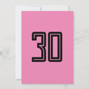 30E ANNIVERSAIRE SIMPLE ROSE INVITATION PERSONNALI