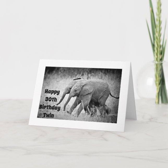 **30e ANNIVERSAIRE** SOUHAITEZ MA ***TWIN*** Carte (Devant)