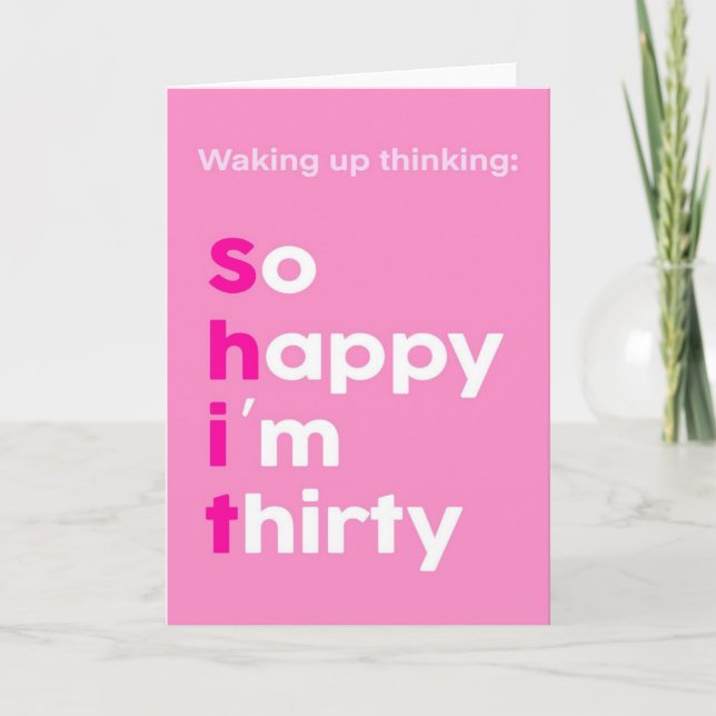 30e carte d'anniversaire (Devant)