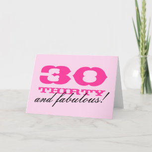 30e carte d'anniversaire pour femmes   30 et fabul