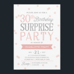 30e Confetti Surprise Party Invitation | Anniversa<br><div class="desc">Cette invitation chic et élégante au 30e anniversaire de la Surprise Party présente un élégant thème confetti avec une typographie moderne. Pour une invitation encore plus mémorable, sélectionnez une forme découpée, du papier texturé ou un papier double épais. Pour une année d'anniversaire customisée, s'il vous plaît envoyez-nous un message et...</div>