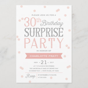 30e Confetti Surprise Party Invitation   Anniversa