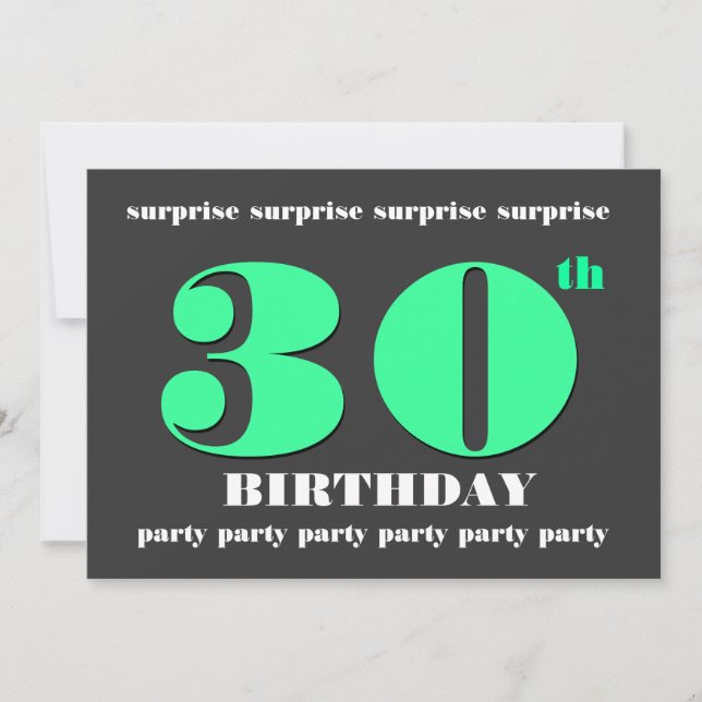 30e Invitation de la fête d'anniversaire SURPRISE  (Devant)