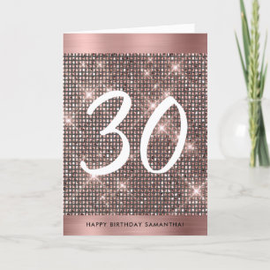 30e Joyeux Anniversaire Carte Chic tendance