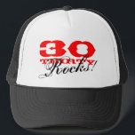 30ème Casquette | d'anniversaire trente roches !<br><div class="desc">30ème Casquette | d'anniversaire trente roches ! Nombre d'âge de Personalizable. Refroidissez la trentième idée de cadeau d'anniversaire pour le frère,  la soeur etc.</div>