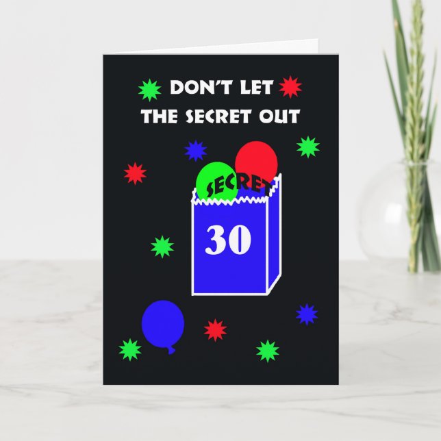 30ème Invitation de fête d'anniversaire de (Devant)