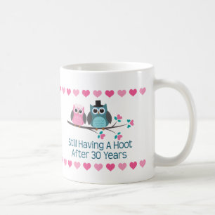 30ème Tasse de couples de hibou d'anniversaire