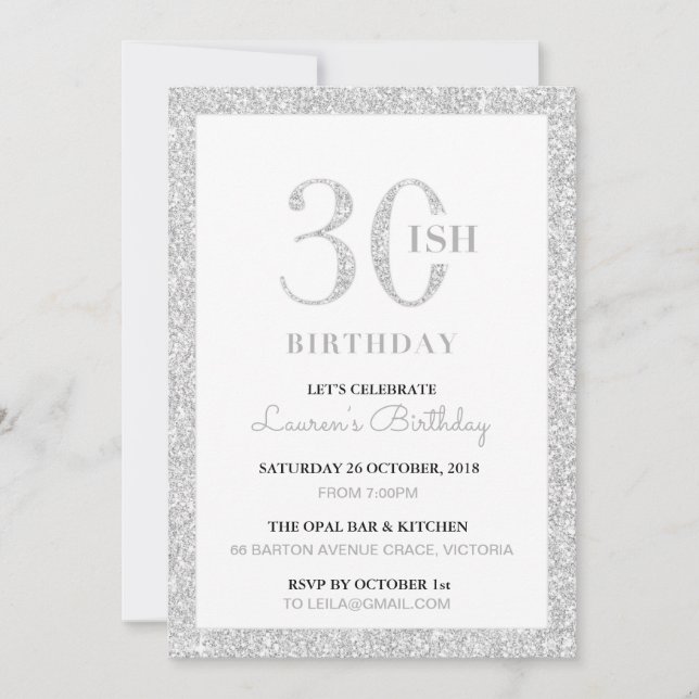 30ish Anniversaire Fête Invitation (Devant)