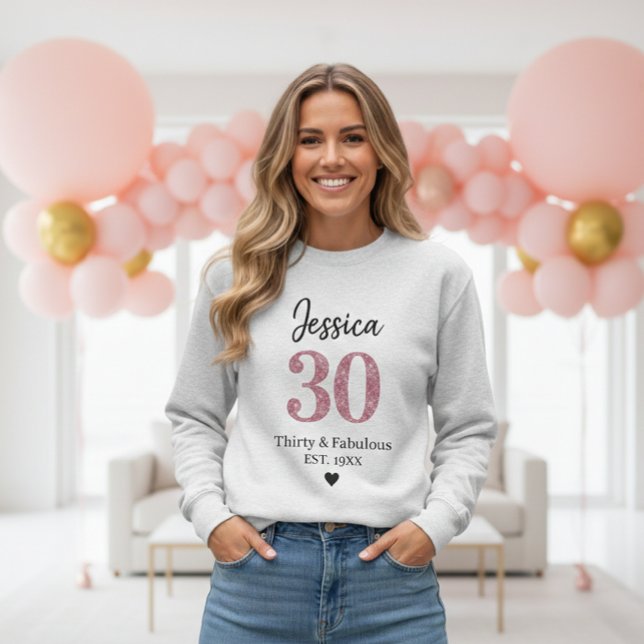 30th birthday womens tshirts thirty milestone Pink (Créateur téléchargé)