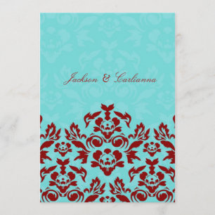 311 Aqua Blue Flame 5 x 7 Invitations