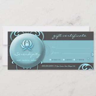 311 Certificat cadeau de délice de Spa pacifique