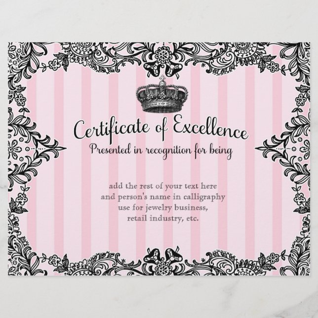 311 Certificat de courtage en style Boutique Vinta (Devant)