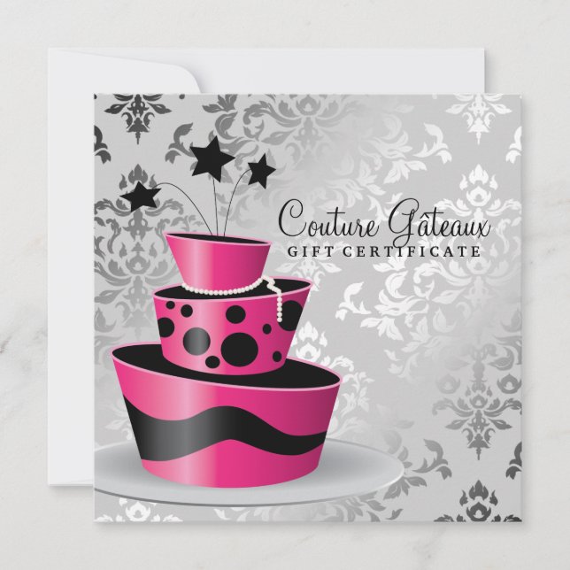 311 Couture Gâteaux Certificat cadeau Hot Pink (Devant)