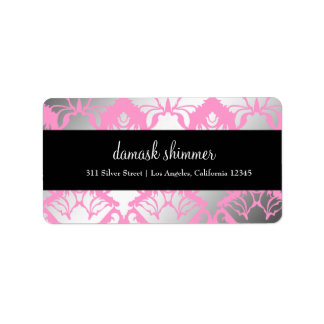 311 Damask Shimmer Étiquette rose