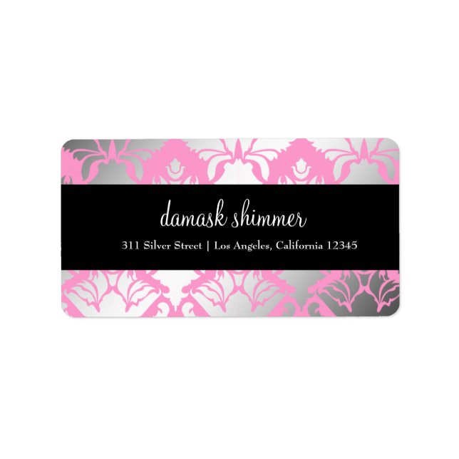 311 Damask Shimmer Étiquette rose (Devant)
