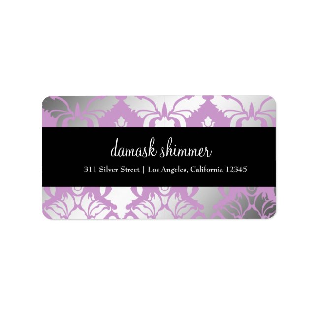311-Damask Shimmer violet Étiquette (Devant)