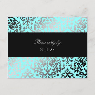 311-Dazzling Damask Turquoise RSVP