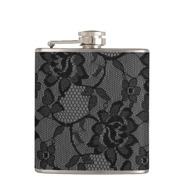 311 flacon Girly de dentelle noire et grise (Devant)