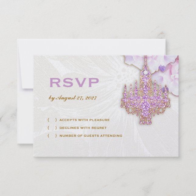 311 Glitzy Purple Chandelier Metallic RSVP (Devant)