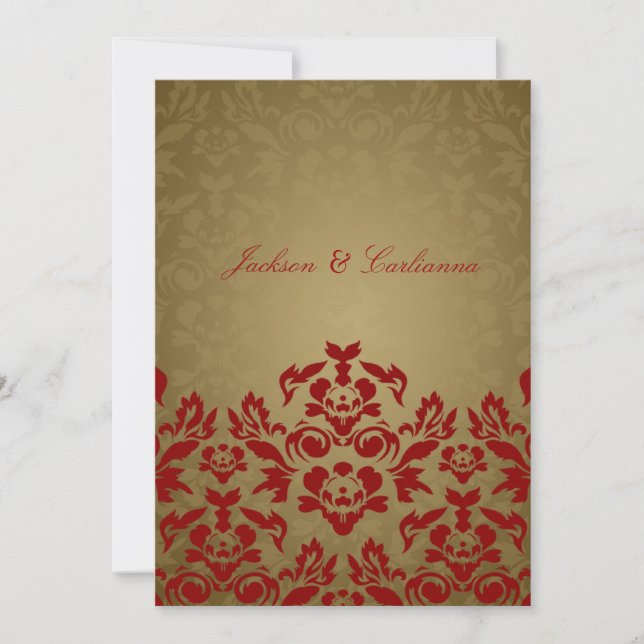 311-Golden Flame 5 x 7 Invitations (Devant)
