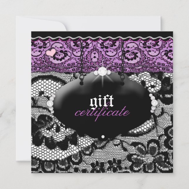 311-Lace De Luxe - Certificat Cadeau Violet (Devant)
