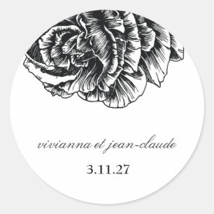311-Le peluche autocollants noirs et blancs de
