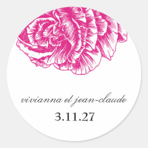 311-Le Plush Fleur - Stickers Hot Rose & Black