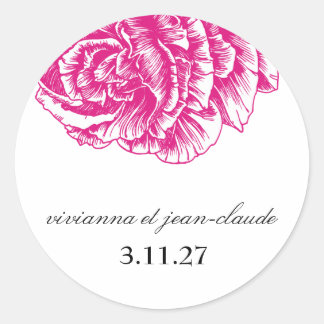 311-Le Plush Fleur - Stickers Hot Rose & Black