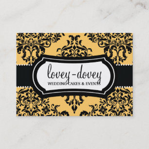 311 Lovey Dovey Damask Carte de rendez-vous Canary