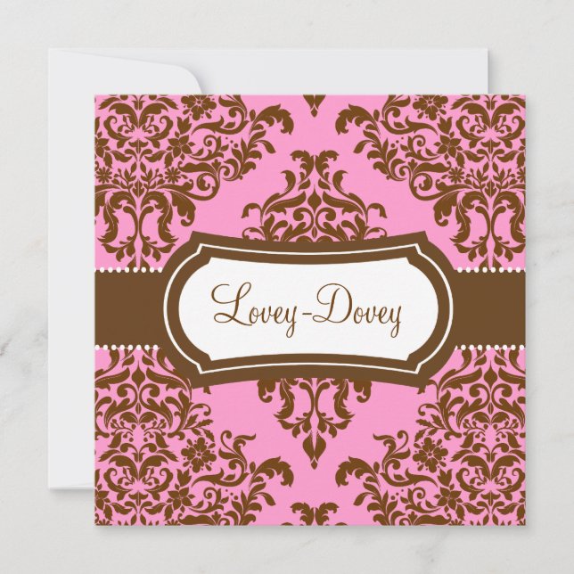 311 Lovey Dovey Damask Certificat cadeau Choco ros (Devant)