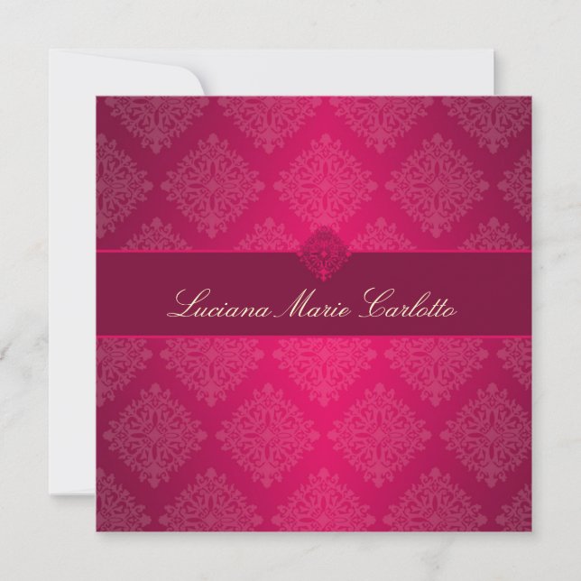 311 Luciana Rose Chaud Fondu Damask Invitation (Devant)