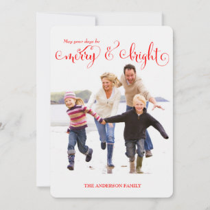 311 Merry & Bright Red Holiday Carte photo