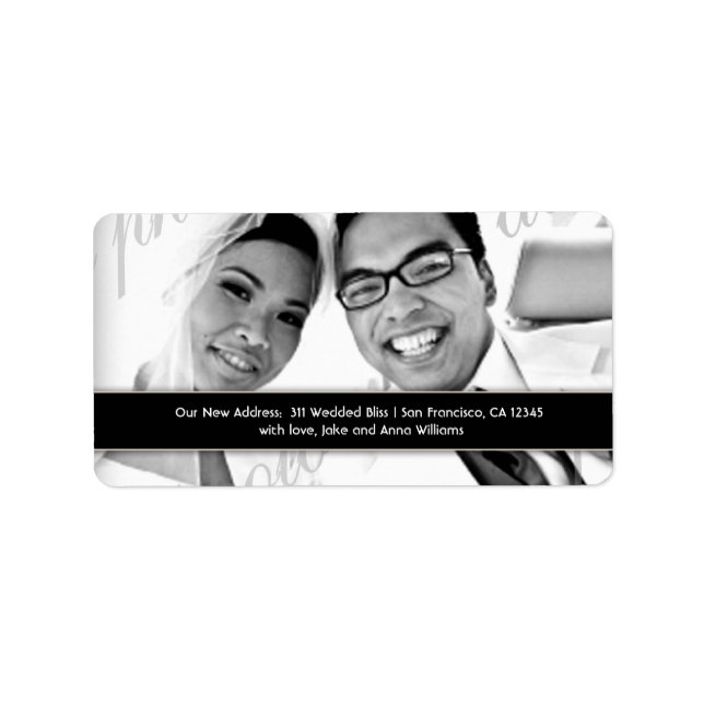 311 Mod Étiquette de adresse nouvellement marié (Devant)